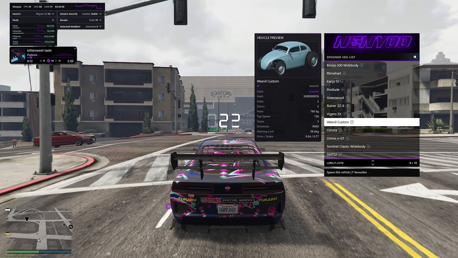 Vehicle spawner preview